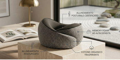 CALMORA™ | Il Cuscino Ergonomico in Memory Foam "Organic Zen"